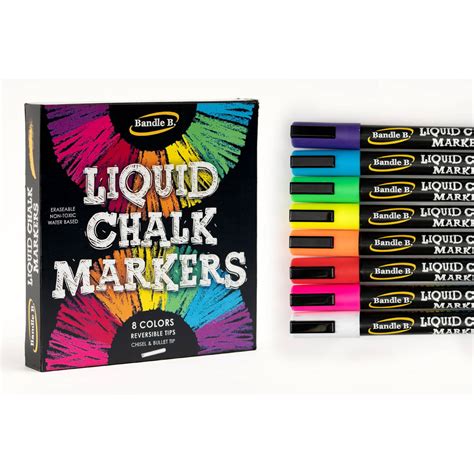 Liquid Chalk Markers Dry Erase Markers Set Of 8 Bright Colors