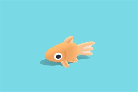 3d Model Goldfish Quirky Series Vr Ar Low Poly Cgtrader