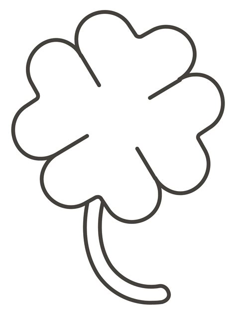 Four Leaf Clover Coloring Page Colouringpages