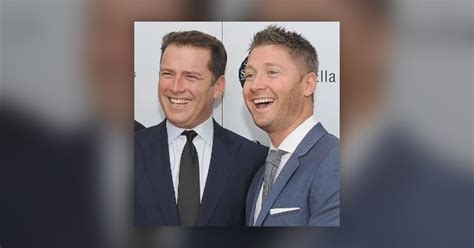 cricket legend michael clarke and karl stefanovic filmed in fight the new south wales briefing