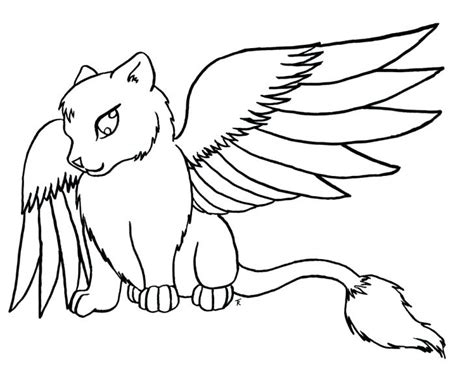 Wolf With Wings Drawing Free Download On Clipartmag
