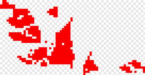 Red Splatter Blood Sprite Pixel Art Transparent Png 681x351