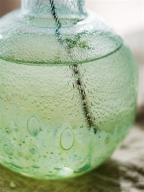 Nordic Mint Green Bubble Glass Vase Home Decor Etsy