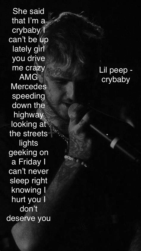 Girl You Drive Me Crazy🤞🏼 Lil Peep Lyrics Rapper Quotes Lil Peep