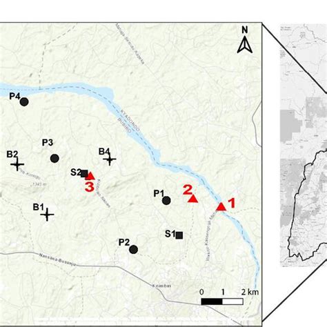 Map Of The Sampling Area Located In Central Uganda River Site