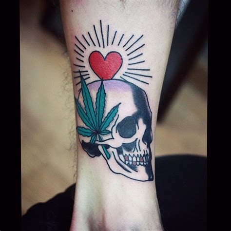 Share 165 Skull Pot Leaf Tattoo Designs Latest Vn