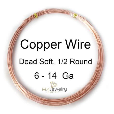 999 Pure Copper Wire Dead Soft Half Round 6 8 10 12 14 Gauge Etsy