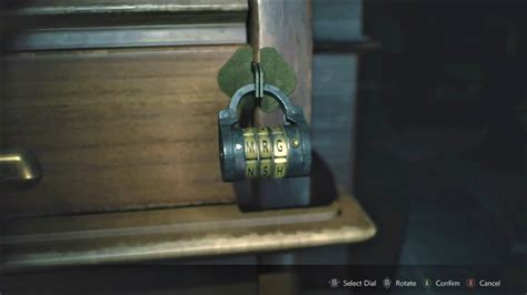 Code for the right side of the table — mrg (as the note says — check the photo on the table and get the answer: Resident Evil 2 Remake: Leon's Desk Dial Locks & Safe Code ...