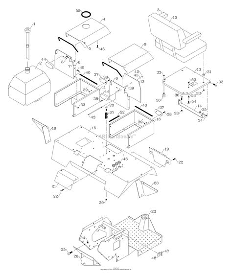 Bunton Bobcat Ryan 75 70020 425c 24hp Onan Parts Diagram For Rear Frame