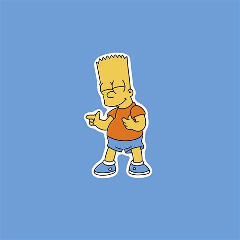 Dancing Bart The Simpsons Die Cut Sticker Etsy