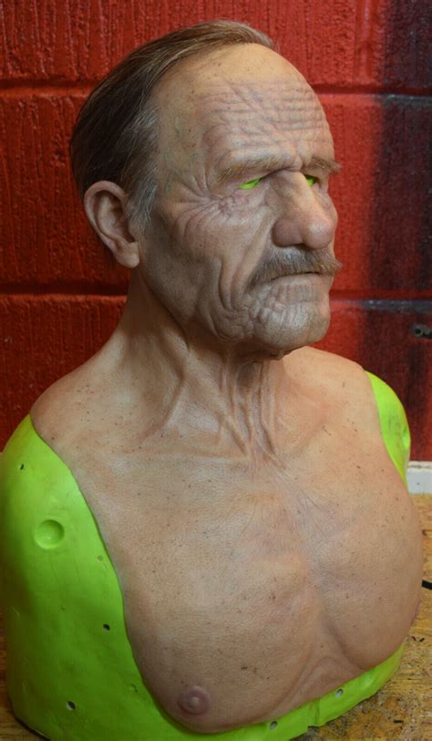 Made To Order Realistic Silicone Old Man Mask With Punched Eyebrows And