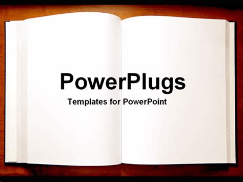 Powerpoint Template An Open Book With Blank Pages As A Metaphor On A