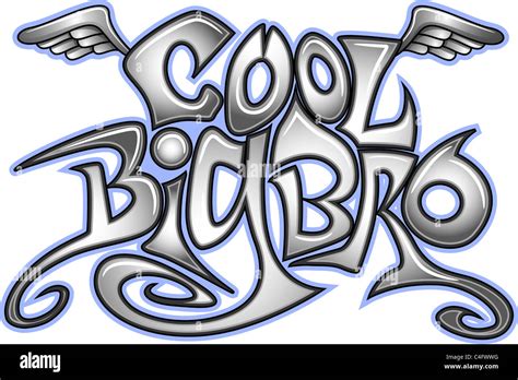 Illustration Featuring The Words Cool Big Bro Stock Photo Alamy