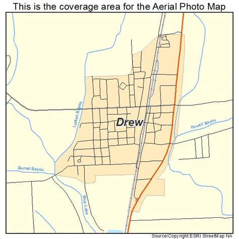 Aerial Photography Map Of Drew Ms Mississippi