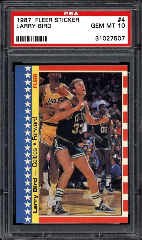 I collect variations from all sports and fleer logo stickers so feel free to email me if any questions. 1987 Fleer Stickers Basketball Cards - PSA SMR Price Guide
