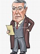 "President Woodrow Wilson" Sticker for Sale by MacKaycartoons | Redbubble