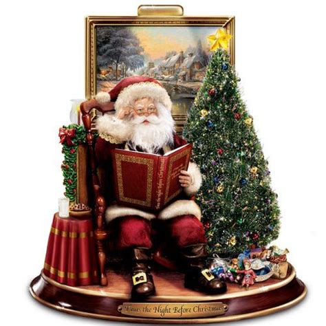Thomas Kinkade Storytelling Santa Tabletop Figurine Twas The Night