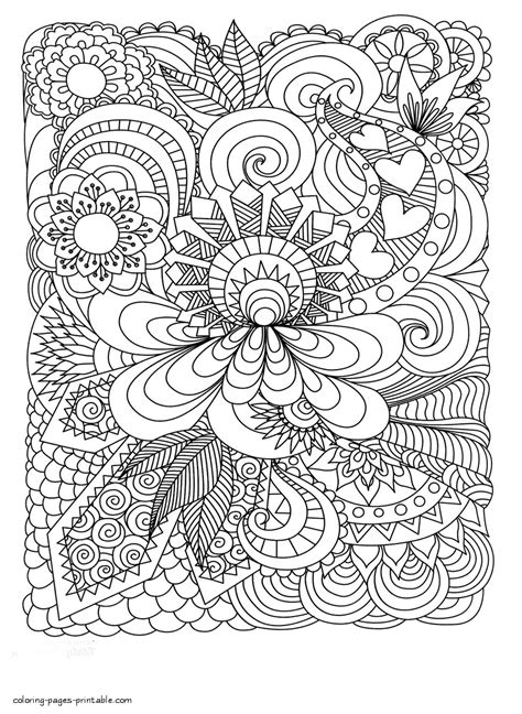 Flower Abstract Coloring Pages