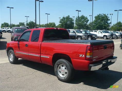 2001 Fire Red Gmc Sierra 1500 Slt Extended Cab 4x4 14426605 Photo 4