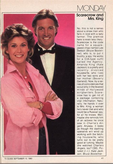 Scarecrow And Mrs King Write Up From 1983 Tv Guide Fall Preview Tv Guide Kate Jackson Scarecrow