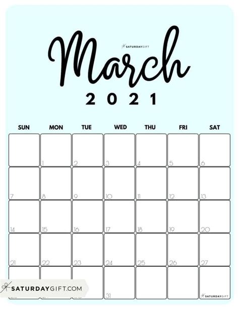 In many christian churches, palm sunday is marked by the distribution of palm leaves to the assembled worshipers. Cute (& Free!) Printable March 2021 Calendar | SaturdayGift