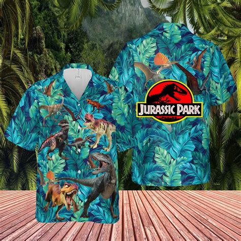 Jurassic Park Tropical Hawaiian Shirt Dinosaurs Hawaii Beach Etsy