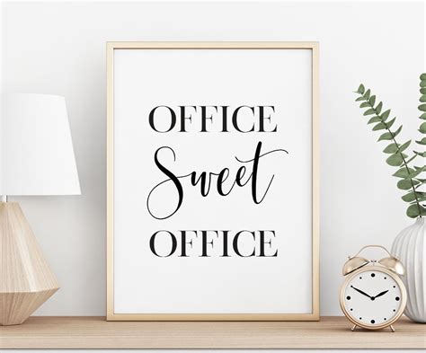 Office Sweet Office Printable Art Office Decor Office Quote Printable
