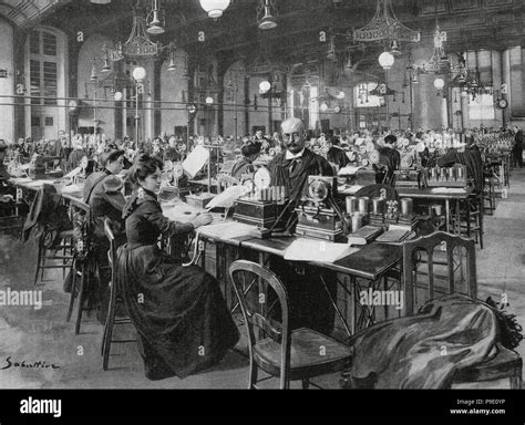 France Paris Central Telegraph Office Room Of The French Engraving