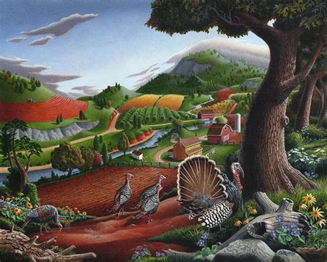 Wild Turkeys Appalachian Thanksgiving Landscape Childhood Memories