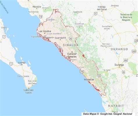 Mapa De Sinaloa Municipios Mexico Page 1