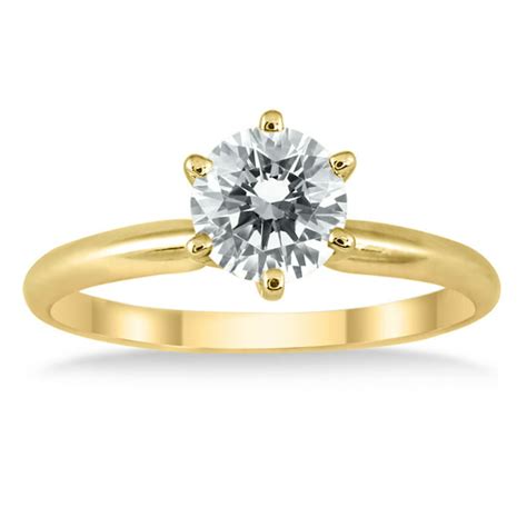 Szul Jewelry Ags Certified 1 Carat Diamond Solitaire Ring In 14k