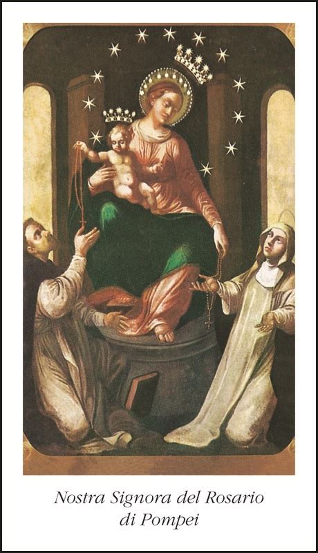 Immaginette Mariane Beata Vergine Del Santo Rosario Di Pompei