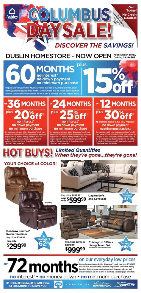 Locate the closest ashley furniture homestore store near you to find deals on living room, dining room, bedroom, and/or outdoor furniture and decor at your local pocatello ashley furniture homestore Ashley Furniture Weekly Deals Flyer January 15 - 21, 2019 ...