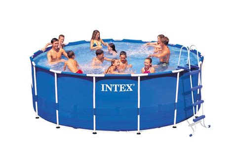 Intex 15 X 48 Metal Frame Above Ground Swimming Pool With Filter Pump