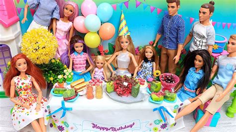 barbie doll surprise birthday party play toys friendship story youtube