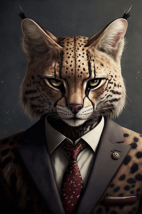 Ai Generated Illustration Of A Cat Wearing A Suit Stock Illustration
