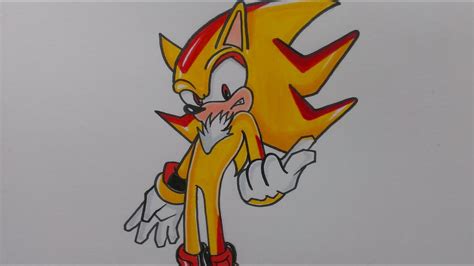 Prismacolor Speed Draw Super Shadow The Hedgehog Sonic Youtube