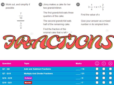 Fractions Worksheet Answers Higher Gcse Teaching Resources