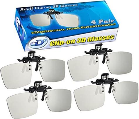 Ed 4 Pack Cinema 3d Glasses For Lg 3d Tvs Adult Sized Passive Circular Polarized
