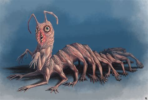 Goo Centipede By Usagisasami On Deviantart Alien Creatures Dark