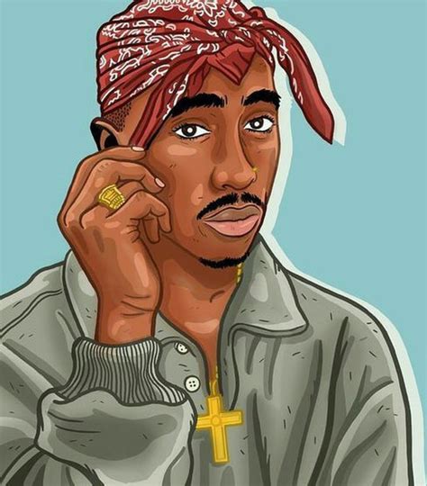 Famous Tupac Wallpaper Cartoon References