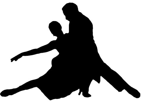 Silhouette Argentine Tango Ballroom Dance Dancing Png Download 800