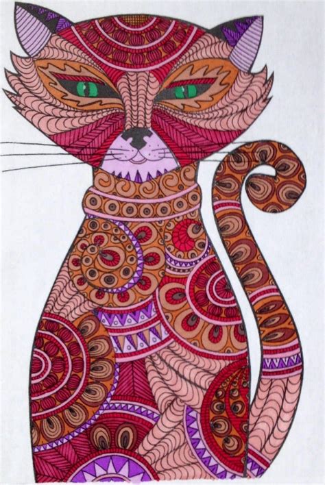 Le mandala est en général constitué de plusieurs formes géométriques symétriques que l'on prend plaisir à colorier. Art-Thérapie Coloriage : Chat #1 | Coloriage chat ...