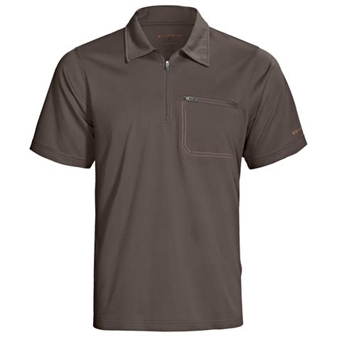 Redington Mazama Fishing Polo Shirt Upf 30 Zip Neck Short Sleeve