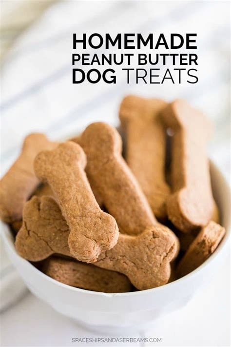 Homemade Peanut Butter Dog Treats Piled In A Bowl Dog Biscuit Recipes