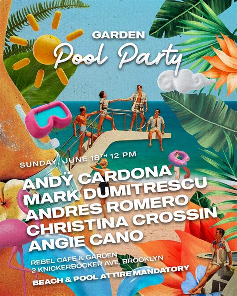 Garden Pool Party AndŸ Cardona Mark Dumitrescu Andres Romero