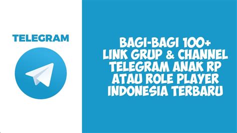 Bagi Bagi Link Grup Telegram RP Roleplayer Indonesia YouTube
