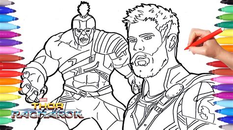 Animated movies like the incredible hulk never fail to strike a chord with kids. THOR RAGNAROK and HULK Coloring Pages | How to Draw Hulk ...