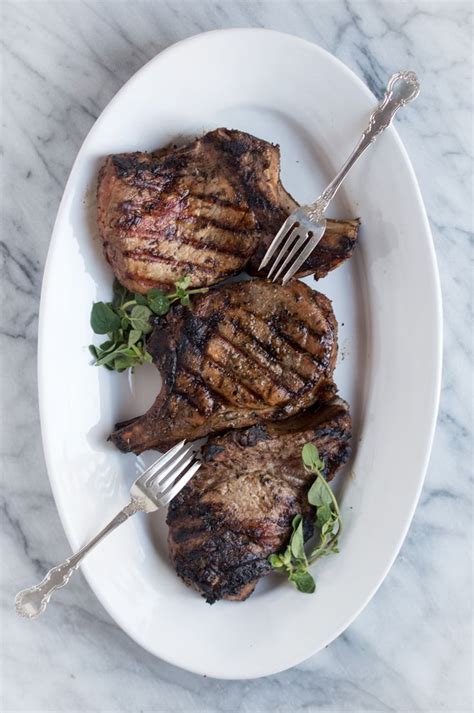 Pork blade chops are usually cut thick and are are more marbled with fat than other cuts of chops. Greek Grilled Pork Chops | Recipe | Grilled pork chops, Grilled pork, Pork chops