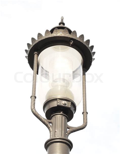An Old Street Lamp Isolated On A White Stock Image Colourbox